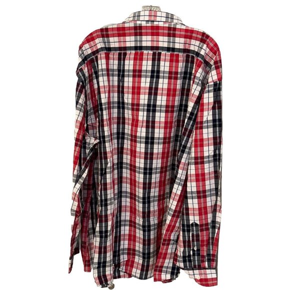Double Pump Shirt Men’s 4XL Plaid Lightweight Long Sleeve Button Down Cotton - Picture 2 of 3